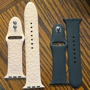 Apple Pink and Black Watch Bands